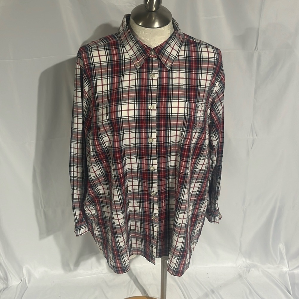 Jessica  London women’s plus size plaid button down shirt size 24.